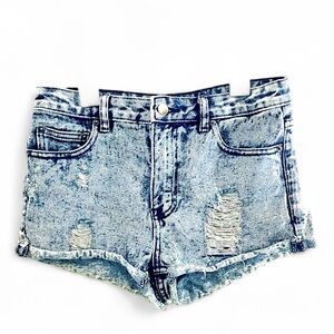VNTG STONE WASH CUT OFFS
